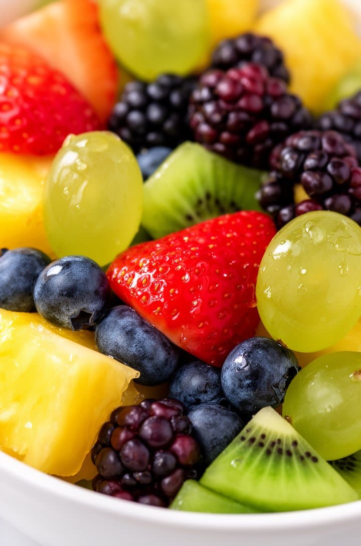 Fresh Fruit Salad with Honey Lime Dressing