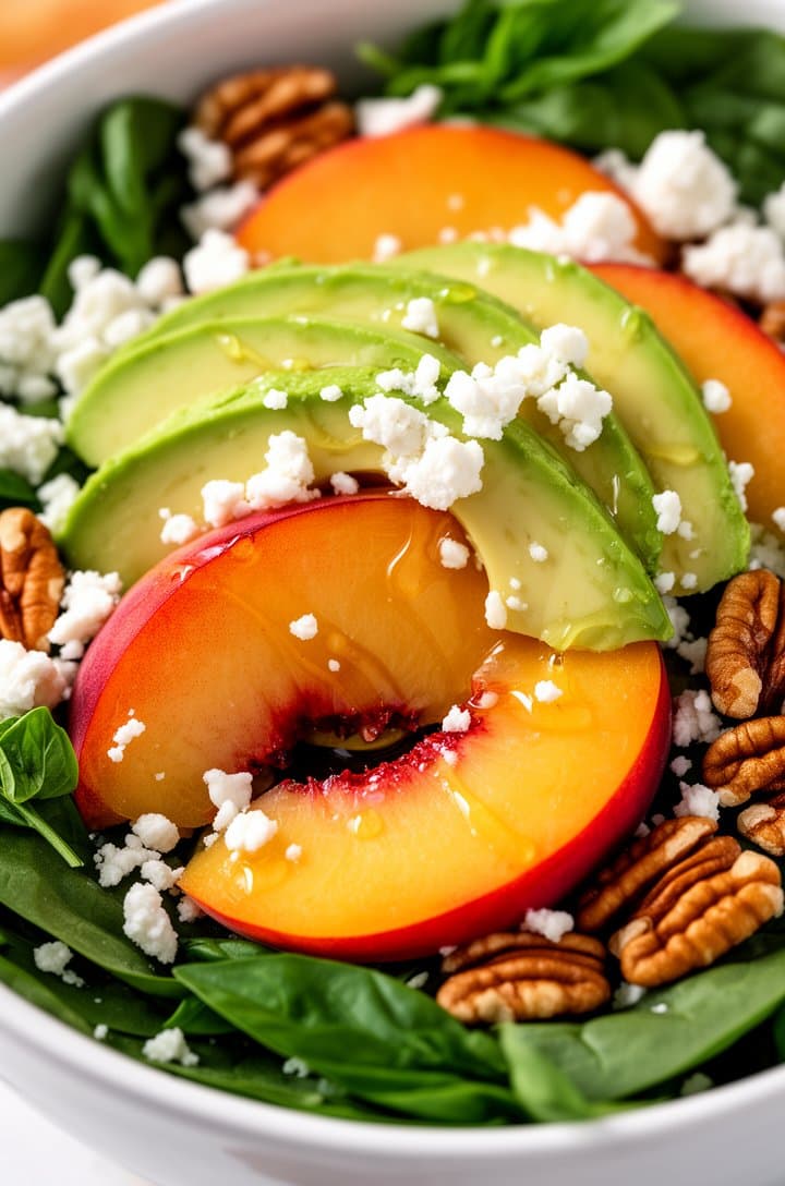 Peach Salad with Honey Vinaigrette
