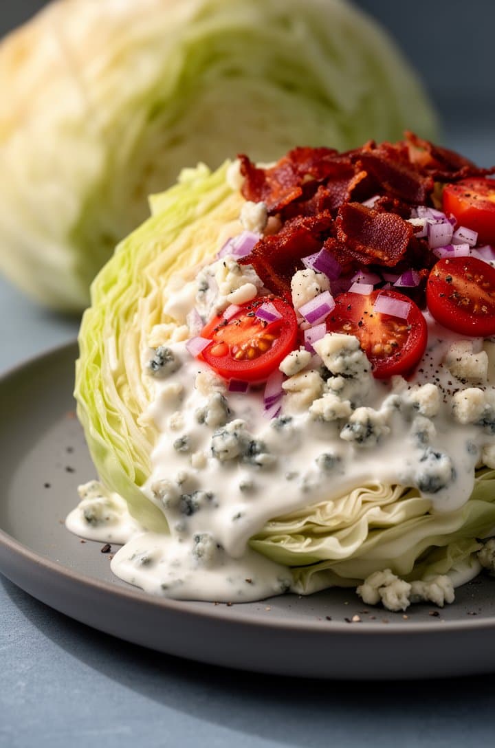 Classic Wedge Salad with Homemade Blue Cheese Dressing
