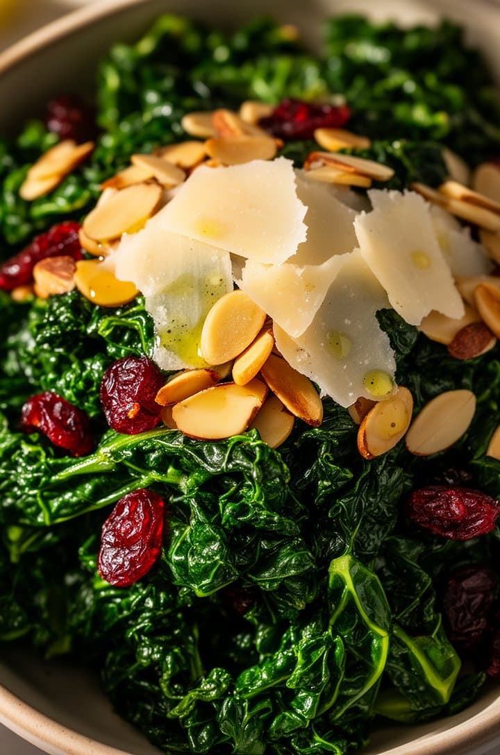 Simple Kale Salad with Lemon Balsamic Dressing